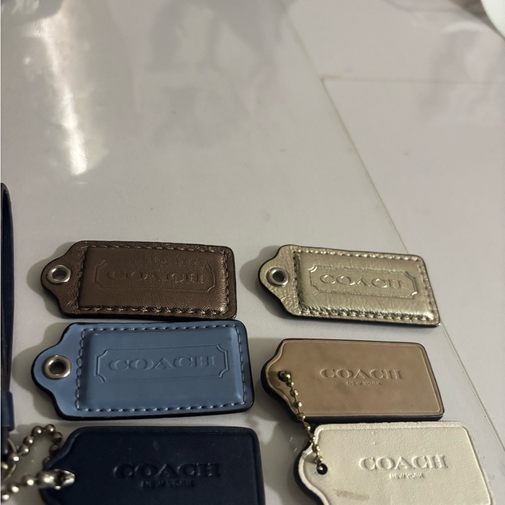 Coach Multicolor Leather Bag Tags
